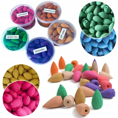 Image de Bûches parfumées en forme de cône, naturelles, pour cheminée, lot de 50 bâtonnets d'encens parfumés