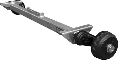 Produktbild von KNOTT VGB13-M Achse gebremst 1350 kg Anhänger 1450 mm Auflage 1900 mm Spurmaß 5x112 Radanschluss verzinkt wartungsfrei stabil
