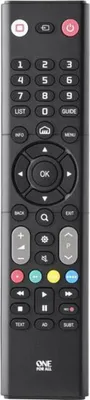 Obrázek produktu pro One For All TV Replacement Remotes URC1311, TV, IR Wireless, Tlačítka, Černá, Šedá