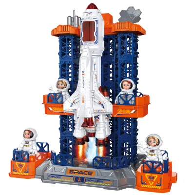 Imagen del producto de Cohete de juguete, juguete de cohete para niños, juguete espacial STEM con luces y sonido