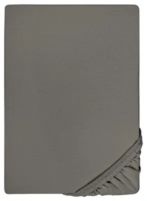 Imagen del producto de Sábana bajera de algodón Castell, color taupe oscuro, para colchones de 90 x 190 cm o 100 x 200 cm