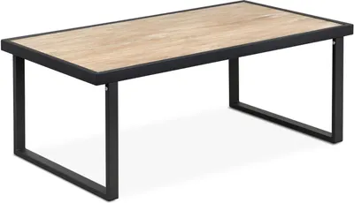 Obrázek produktu pro Zahradní stůl Konsimo "TRIBO" odolný proti korozi, černý, ocelová/keramická deska, Loft, 118x45x65cm