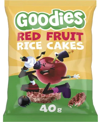 Immagine prodotto di Goodies Luchtige Rijstwafeltjes Rood Fruit 3+ anni, 40 g - spuntino sano