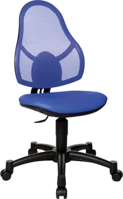 Produktbild von Topstar Open Art Junior, Gepolsterter Sitz, Netz-Rückenlehne, Blau, Blau, Schwarz, 5 Rad/Räder