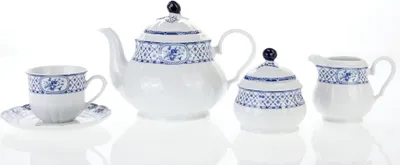 Produktbild von Rose, Teeservice, blaue Schleife, Porzellan, 15 d., Thun 1794