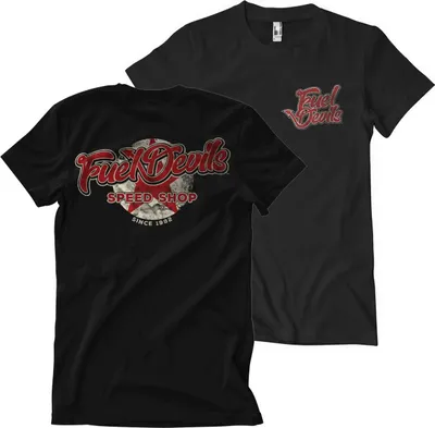 Produktbild von Fuel Devils Rust Logo T-Shirt - Small - Black