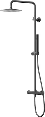 Produktbild von BADLAND Duschsäule Thermostatisch LUGO Duschsystem, Brausegarnitur in Schwarz