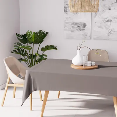 Tischdecke Polyester Braun 140 x 200 cm rechteckig