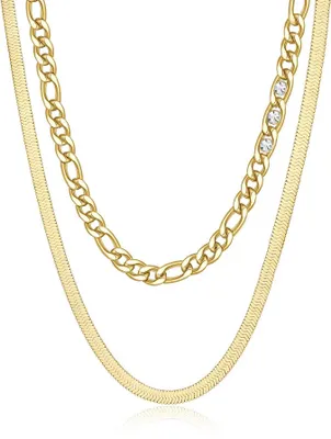 Produktbild von Gold Plated Symphonia Crystal Double Necklace BYM108
