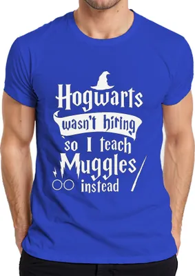 Immagine prodotto di Hogwarts non assumeva, quindi insegno ai babbani. Harry Potter Halloween Herren T-Shirt, Blau, 3XL