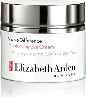 Produktbild von Elizabeth Arden Visible Difference Moisturizing, Augencreme, Frauen, Jeder Hauttyp, Antiaugenringe, Feuchtigkeitsspendend, Glättend, Topf, Water (aqua), cyclopentasiloxane, cetearyl glucoside, glycerin, cetyl ricinoleate, cetearyl...