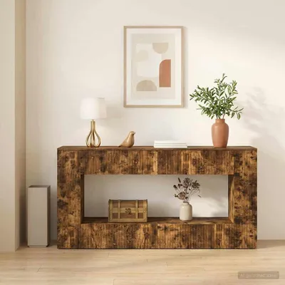 Produktbild von vidaXL Konsolentisch Räuchereiche 155 x 29 x 74 cm Holzwerkstoff