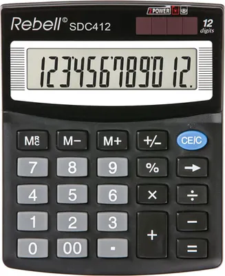 Produktbild von Rebell Taschenrechner RE-SDC412 BX, schwarz, Desktop, 12 Stellen