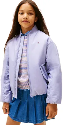 Productafbeelding van Tommy Hilfiger meisjes bomberjas, gevoerd, met baseballkraag, paars (Periwinkle)