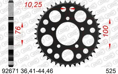 Image de AFAM Kettenrad Stahl Standard - 525