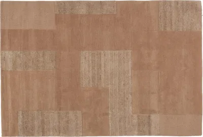 Obrázok produktu pre Ručne tkaný koberec, vlnaté vlákna s bavlnou, farba piesku, rozmer 170 x 240 cm