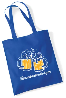 Produktbild von Huuraa Jutebeutel Standartenträger Schützenfest 10 Liter Bright Royal Baumwolle Tasche Geschenkidee