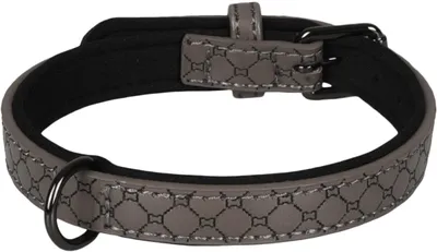 Imagen del producto de Collar para perro Flamingo, color gris, de 29-35 cm de largo y 15 mm de ancho. Color: gris, 29-35 cm x 15 mm