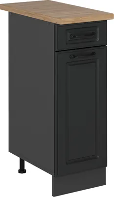 Produktbild von Küchenunterschrank Vicco R-Line Anthrazit Landhaus 30 cm , AP Eiche, Model 53983