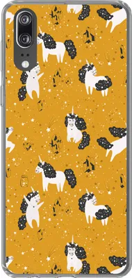Produktbild von MuchoWow® Handyhülle Schutzhülle Hülle für Telefoonhoesje Huawei P20 Mädchen - Einhorn - Sterne - Muster - Mädchen - Kinder - Kinder - Kind Silikon Softcase Handy Hülle - Hardcover