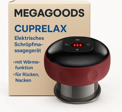 Obrázok produktu pre Elektrický baňkový masážny prístroj s tepelnou funkciou na masáž chrbta a krku DE.