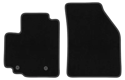 Produktbild von Velours-Fußmatten Vorne für Opel Agila B 2008-2014 (Schrägheck) – 2-tlg, Schwarz, passgenau – Wielganizator BASIC
