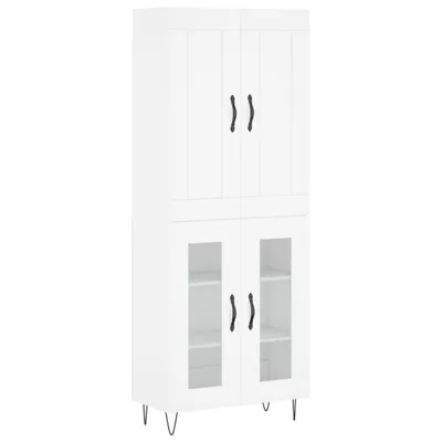 Obrázok produktu pre Vysoká skrinka biela 69,5x34x180 cm spracované drevo