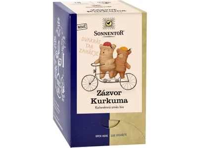 Obrázek produktu pro Sonnentor 02571, Čajová směs, 32,4 g, Černý pepř, Fenykl, Zázvor, Kurkuma, 1 kusů, Papírová krabice