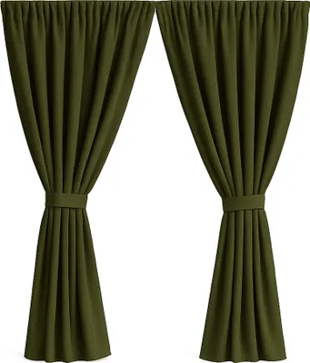 Produktbild von Gartenvorhang 2 Stück 155x220cm, Garten Vorhang Grün, wasserdichter Außenvorhang, Außenvorhang, Terrasse Vorhang, Balkon Vorhang