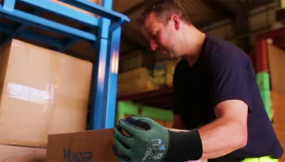 Produktbild von Wonder Grip WG-300 Arbeitshandschuhe Comfort Lite grün S/7 (Bulk)