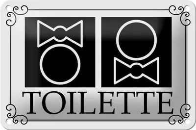 Produktbild von Blechschild Toilette 18x12cm WC Piktogramm Dekoration