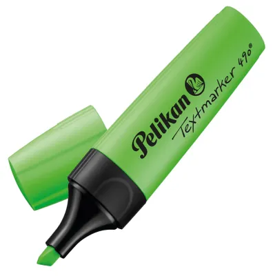 Immagine prodotto di Pelikan Büro 814096 Pelikan Textmarker 490, Leuchtgrün, 10 Stück i Faltschachtel