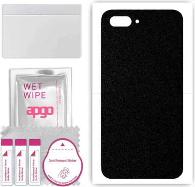 Produktbild von apgo Rückseite Schutzfolie, Skin, kompatibel mit Honor 10, Hinten Displayschutzfolie aus Vinylfolie, kratzfest, einfache Montage - Mattschwarz