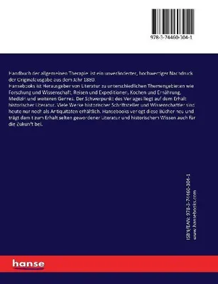 Produktbild von Handbuch der allgemeinen Therapie