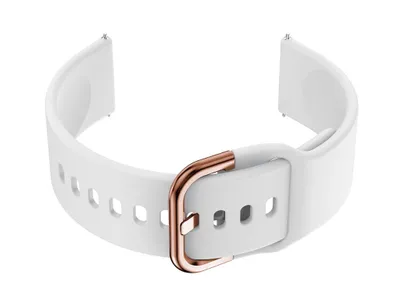 Produktbild von Gummigürtel für Smartwatch U01 - Weiß/Rosegld - 20mm
