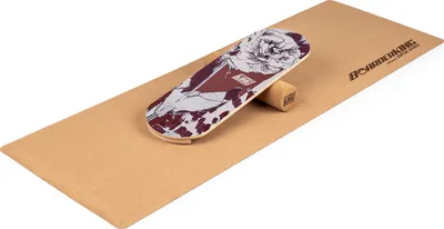 Obrázok produktu pre BoarderKING Balance Board Set, balančná doska pre deti a dospelých, vybavenie na tréning rovnováhy, balančná doska s valčekom a podložkou na balančnú dosku na surfovanie, drevená balančná doska pre tanečníkov a surferov