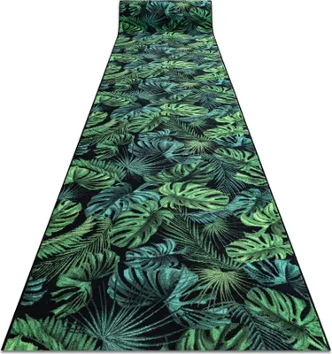 Produktbild von Läufer Antirutsch MONSTERA Laub, Gummi grün 100 cm Grün 100x160 cm
