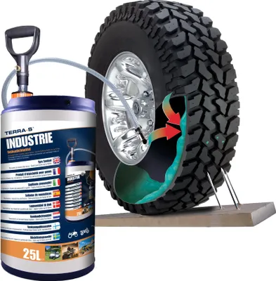 Produktbild von Terra S Reifendichtmittel Landmaschinen Fahrräder INDUSTRIE 25 LITER KANISTER