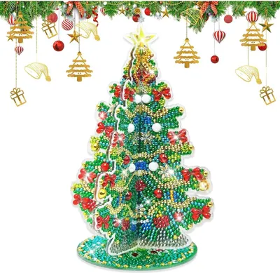 Produktbild von Diamond Painting Weihnachtsbaum Aufsteller, Beidseitige 5D Diamant Malerei