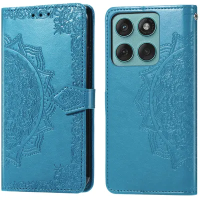 Imagen del producto de Funda tipo libro imoshion Mandala para Motorola Moto G57 Power, color turquesa
