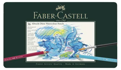 Productafbeelding van Faber-Castell 117536 Aquarellstiften voor kunstenaars, ALBRECHT DÜRER®, 36 kleuren, gesorteerd in een metalen etui