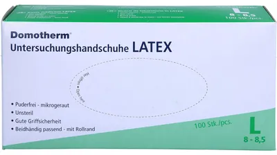 Produktbild von Domotherm Untersuchungshandschuhe Latex L, 100 St HAS