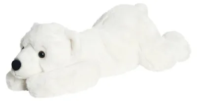 Produktbild von Plüschtier Polar Bär, weicher Plüsch, 51 x 17 x 20 cm, Weiß, Aurora Eirwen