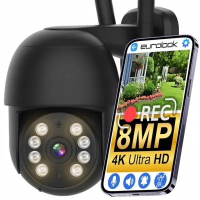 Produktbild von Eurolook IP-Kamera 8MP 4K UHD WLAN Überwachungskamera Außenbereich