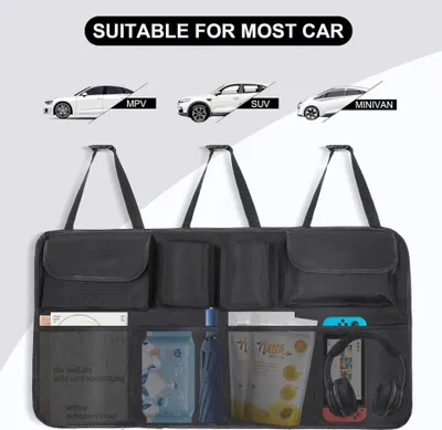 Produktbild von Rücksitzorganizer Auto Kofferraum Organizer SUV faltbar wasserdicht 8 Taschen