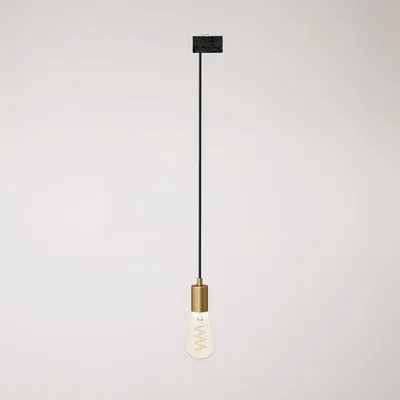 Image de Creative Cables - Suspension avec finitions en métal satiné pour rails - ampoule non fournie