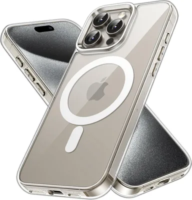Produktbild von Hülle für Apple iPhone 15 PRO MAX mit MagSafe Clear Case Silikon Transparent