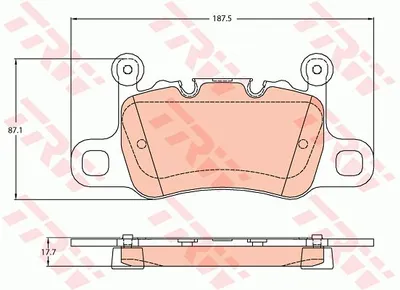 Produktbild von TRW Bremsbeläge Satz Hinten für PORSCHE 911 (991) GDB2104