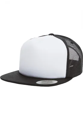 Produktbild von FLEXFIT 6005FW | Foam Trucker with white Front Cap / Kappe / Mütze - Farbe: Black/White/Black - Größe: One Size