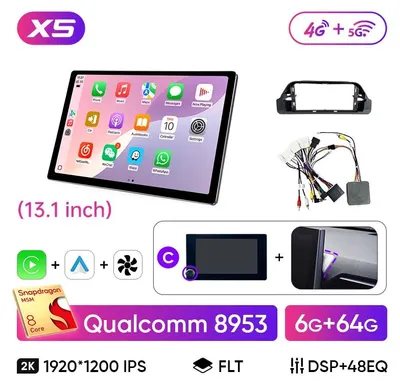 Productafbeelding van Autonavigatie en multimediasysteem 12.3 inch scherm draadloze carplay android auto